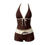 Tankini Maillot De Bain Femme avec Imprimé à Pois Rétro Y2K Tankini Bas Maillots Ventre Plat Haut Femme Maillot Bain Simple élégant rembourré vêtements Plage Sport Short Débardeur Bikini Beachwear