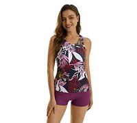 Tankini Sport Maillots de Bain pour Femme 2-Piece Maillot de Bain Tummy Control avec Short et Gilet Tendance(S, Y3)