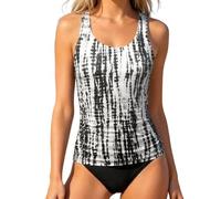 Tankini Taille Haute Gainant Deux Pièces, Maillot de Bain Été Plage, Tissu Extensible Séchage Rapide pour Vacances et Une Pièce 2026