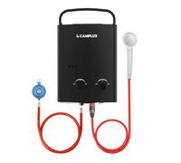 Tankless Chauffe-eau au Gaz avec Poignée Portable, CAMPLUX AY132B-DE 5 Litres Chauffe-eau au Gaz pour Douche de Camping, Douche
