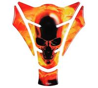 Tankpad 3D 500829 clair Skull - universel de protection de réservoir pour moto de Réservoirs
