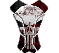 Tankpad - Autocollants de protection en résine à effet 3D pour réservoir de moto Suzuki, motif The Punisher