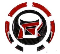 Tankpad pour couvercle de réservoir 3D aspect carbone compatible avec Honda CB125R Rouge X600065VA