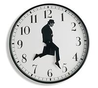 TANKRIN Ministry of Silly Walks Horloge Murale intéressante pour Chambre à Coucher, Cuisine, Salon, Cadeau Fantaisie pour décoration d'intérieur (Noir)