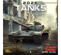 Tanks 2026 Calendar: Armored strength captured in detailed outdoor scenes