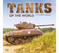 Tanks of the World | Calendrier mural mensuel carré 2025 30,5 x 61 cm | Sans plastique | BrownTrout | Équipement de véhicule militaire