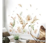 Tanlaby Stickers Muraux Feuilles de Palmier Boheme Autocollant Mural Plante Tropicale Feuilles Décoration Murale pour Salon Chambre Bureau