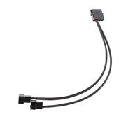 TanmoCâble adaptateur d'extension de ventilateur à manchon mâle Molex 4 broches vers 2x 3 broches PWM mâle 4 broches