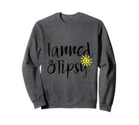 Tanned and Tipsy Funny Summer Party Dire Humour Sweatshirt
