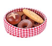 tanner DER KLEINE KAUFMANN Tanner Deco - Pâtisserie dans Un Panier en Coton, avec Articles de pâtisserie en Bois, Accessoires pour Magasin de marchands, Design Alimentaire, 0616.2