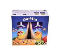 TANNER Kleine Kaufmann Deco - Deux variétés Capri-Sun multivitamine et Orange (Dimensions 8,5 x 4,5 x 4,5 cm, matériau Bois) 0622.3, Bois Naturel/Bleu