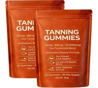 Tanning Gummies, 2026 Tanning Gummies Fast Tan without Sun, Beauty Routine Gummy Format, Enhancing Natural Skin Tone 60 Counts (2 Box)