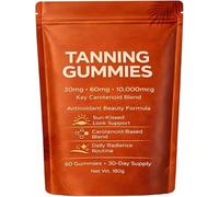 Tanning Gummies, 2026 Tanning Gummies Fast Tan without Sun, Beauty Routine Gummy Format, Enhancing Natural Skin Tone 60 Counts (1 Box)