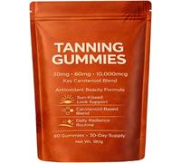 Tanning Gummies For Women,2026 Tanning Gummies Fast Tan without Sun, Astaxanthin,Beta-Carotene & Lycopene Blend,Skin Radiance & Hydration for Natural Looking Glow,Beauty Routine Gummy 60 Counts (1Box)