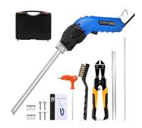 Tanniws Coupeur de mousse électrique 200W refroidi à l'air Couteau chaud Coupeur de mousse de polystyrène avec pince Découpeur de panneaux de mousses avec fil chauffant pliable 24H de fonctionnement