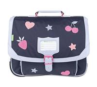 Tann's - Cartable 38cm Les Fantaisies Juliette Bleu - Patchs brodés - Cartable Scolaire Fille 2 Soufflets - CP CE1 CE2