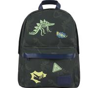 Tann's - Sac à dos M Les Fantaisies Timothée kaki - Broderies dinosaures - Sac à dos scolaire garçon 1 compartiment - CE2 CM1 CM2 Collège