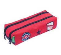 Tann's - Trousse double "Antoine" rouge - 23 x 6 x 9 cm - Rouge Rouge