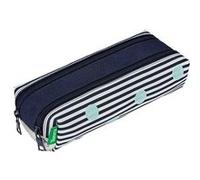 Trousse Scolaire Double À 2 Compartiments Zippés Gaëlle Bleu TU
