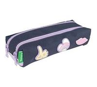 Tann's - Trousse Double Les Fantaisies Giulia Multicolore - Décor Pastel Girly - Fourre-Tout Scolaire Fille 2 Compartiments - Toutes Classes dès la Maternelle