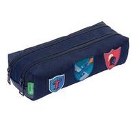 Tann's - Trousse double "Lancelot" bleu - 23 x 6 x 9 cm - Bleu Bleu