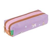 Tann's - Trousse double "Mila" violet/rose - 23 x 6 x 9 cm - Violet Violet