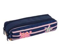 Tann's - Trousse double "Océane" bleu marine - 23 x 6 x 9 cm - Bleu Bleu