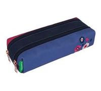 Trousse double - Tann's - Olivia - 21 cm - Bleu et Rose - Polyester recyclé