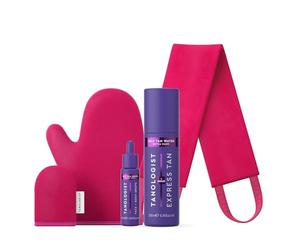 Tanologist Mousse autobronzant extra foncées (200ml) + Gouttes autobronzantes extra foncées (30 ml) + Duo mitaines autobronzantes pour le visage et le corps + dos Applicateur autobronzant
