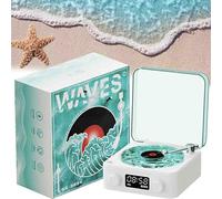 TANOOS AquaVinyl Waves Mini Speaker, Aqua Vinyl Waves Mini Speaker, Aqua Vinyl Bluetooth Speaker, Wireless Portable with Ambient Light, with Ambient Light, Four Modes, Improve Sleep Qualit