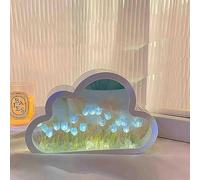 TANOOS Room Decor for Teen Girls, DIY Night Light for Bedroom, Creative Living Room Bedside Desktop Ornaments Versatile Home Ornament and Makeup Mirror