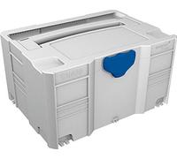 TANOS Systainer T-Loc III, Boîtier Gris clair avec fermeture T-Loc bleue