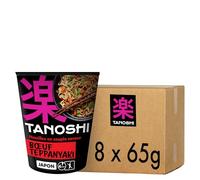 TANOSHI - Cup Bœuf Teppanyaki - Nouilles Instantanées Japonaises - 8 x 65 g