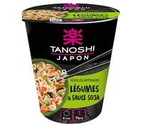 TANOSHI - Cup Légumes Sauce Soja - Nouilles Instantanées Japonaises - 65 g