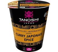 TANOSHI - Cup Nouilles Curry Épices - 65g - Saveurs exotiques en bol! - Lot De 4 - Vendu Par Lot