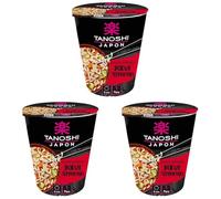 TANOSHI - Cup Nouilles Instantanées Bœuf Teppanyaki - Nouilles Japonaises Instantanées - 1 Personne - 65 g (Lot de 3)