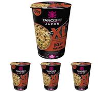 TANOSHI - Cup Nouilles japonaises instantanées - Saveur Bœuf Yakiniku - Cup XL - 100 g - Pour 1 personne (Lot de 4)