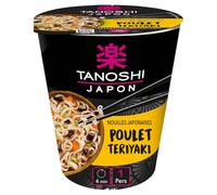 TANOSHI - Cup Nouilles Japonaises Instantanées - Saveur Poulet Teriyaki - Élaborées à Base de Blé - Inspirées des Recettes Traditionnelles - Prêtes en 3 Minutes - 65g
