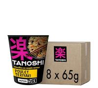 TANOSHI - Cup Poulet Teriyaki - Nouilles Instantanées Japonaises - 8 x 65 g
