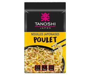 TANOSHI JAPON - Nouilles Japonaises Instantanées Saveur Poulet - Sans Huile De Palme - Sans Glutamate Ajouté - Pour 1 personne - Prêt en 3 min