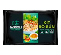 TANOSHI Kit Bo Bun 485g - Vermicelles de riz, pousses de haricot mungo et sauce parfumée - Préparation vietnamienne pour 2 à 4 personnes en 10 minutes - Lot de 3