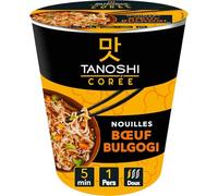 TANOSHI - Nouilles Cup Bulgogi Savoureuses et Pratiques, Goût Authentique Coréen (65g) - Le lot de 6