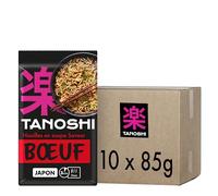 TANOSHI Nouilles Instantanées Japonaises - Bœuf - 3 Minutes Préparation - Sans Glutamate - Ramen Saveur Authentique - 10 sachets X 85g