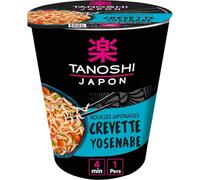 TANOSHI - Nouilles Instantanées saveur crevettes, texture fondante et goût raffiné (Pot 65g) - Le lot de 6