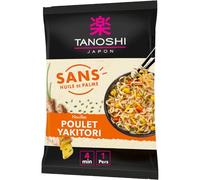 TANOSHI Nouilles Instantanées Saveur Poulet Yakitori & Gingembre - Format 73g - Sans Huile de Palme, Sans Colorant, Sans Exhausteur de Goût - Origine Japon - Emballage Pratique - Lot de 4