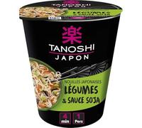TANOSHI - Nouilles Légères aux Légumes, Saveur Authentique Sauce Soja, Format Pot 65g - Lot de 6 - vendu par Lot