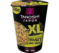 TANOSHI - Nouilles Poulet Goma shoyu | Savoureux mélange de saveurs | Idéal pour des repas gourmands | La cup de 100g | LOT DE 4