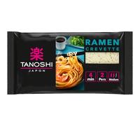 TANOSHI - Nouilles Ramen Saveur Crevettes, Texture Fondante et Goût Authentique (Sachet 360g) - Le lot de 4