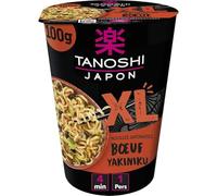 TANOSHI - Nouilles Saveur Bœuf Yakiniku, Texture Fondante et Goût Authentique (Cup 100g) - lot de 4 - Vendu par Lot