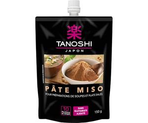 TANOSHI Pâte Miso Japonais - Fermentée Traditionnelle - Format Pratique 150g en Bouteille Refermable - Idéale pour Soupe Miso et Assaisonnements - Lot de 3